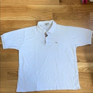 White Burberry polo shirt sz S